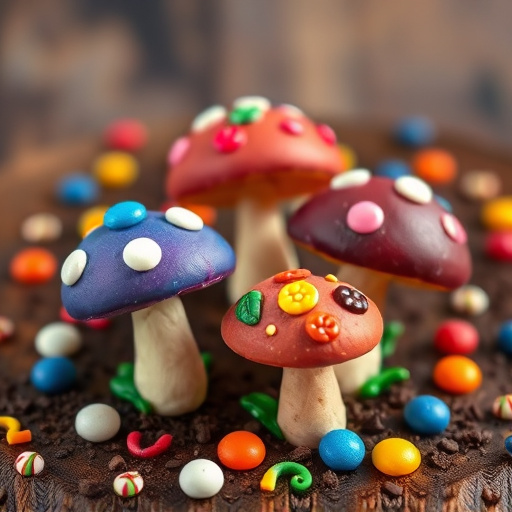 Colorful Magic Mushroom Chocolates