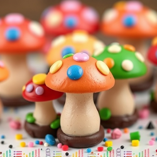 Colorful Magic Mushroom Chocolates