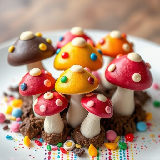 Colorful Magic Mushroom Chocolates