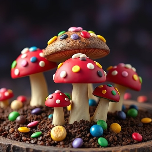 Colorful Magic Mushroom Chocolates