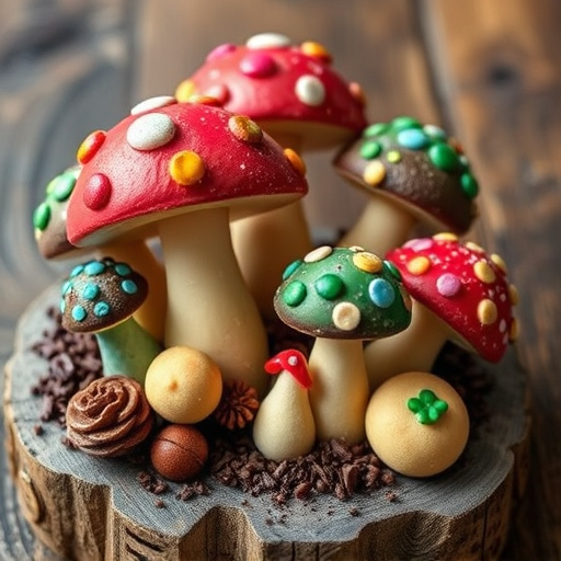 Colorful Magic Mushroom Chocolates