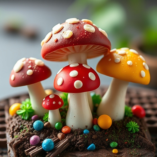 Colorful Magic Mushroom Chocolates
