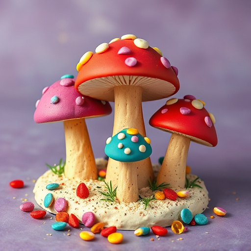 Colorful Magic Mushroom Chocolates