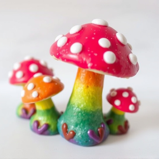 Colorful Magic Mushroom Chocolates