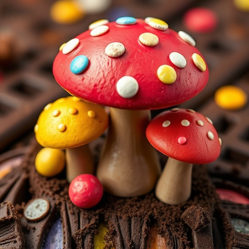 Colorful Magic Mushroom Chocolates