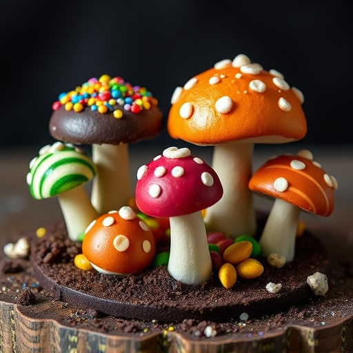 Colorful Magic Mushroom Chocolates