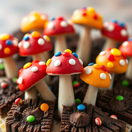 Colorful Magic Mushroom Chocolates