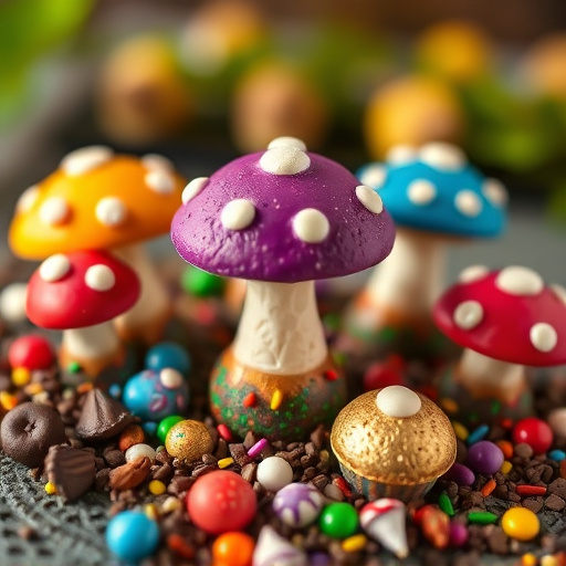 Colorful Magic Mushroom Chocolates