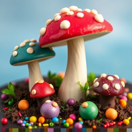 Colorful Magic Mushroom Chocolates