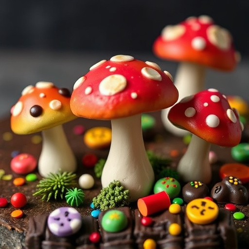 Colorful Magic Mushroom Chocolates