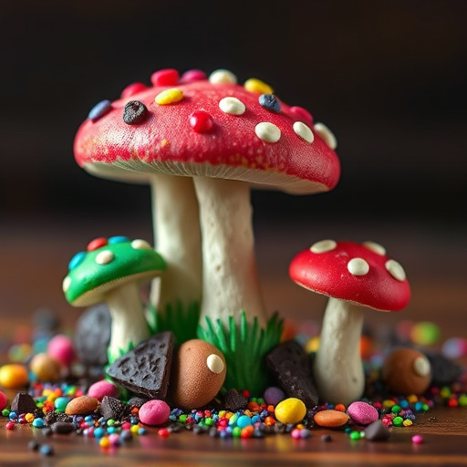 Colorful Magic Mushroom Chocolates