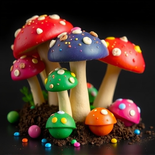 Colorful Magic Mushroom Chocolates
