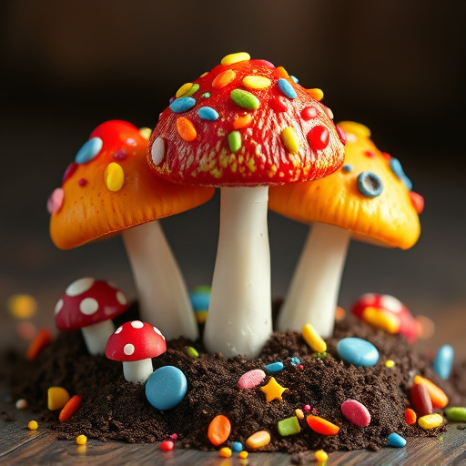 Colorful Magic Mushroom Chocolates