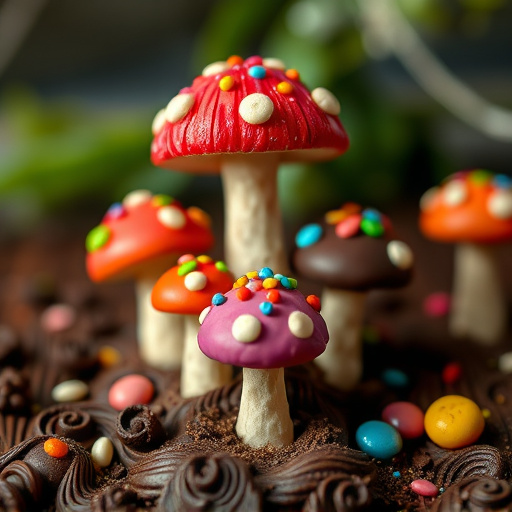 Colorful Magic Mushroom Chocolates