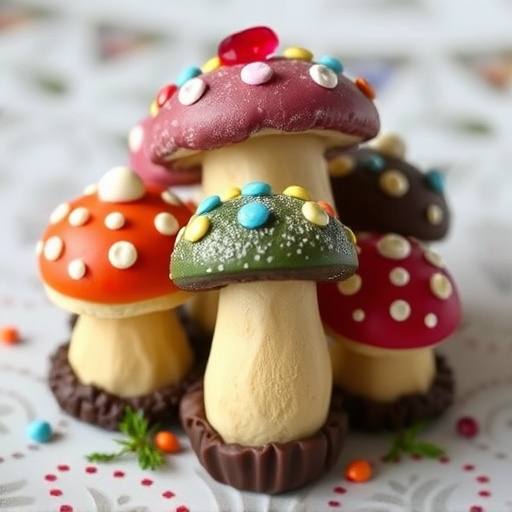 Colorful Magic Mushroom Chocolates