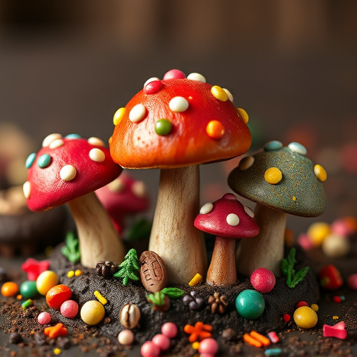 Colorful Magic Mushroom Chocolates