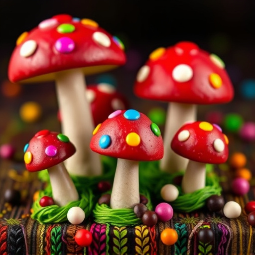 Colorful Magic Mushroom Chocolates