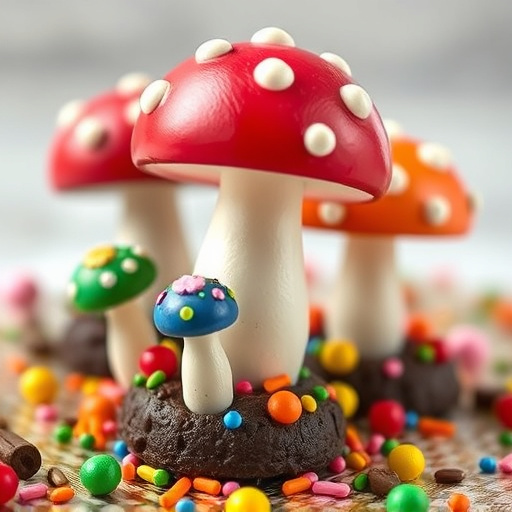Colorful Magic Mushroom Chocolates