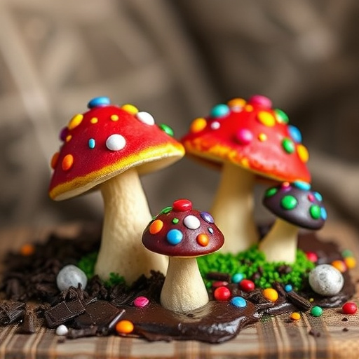 Colorful Magic Mushroom Chocolates