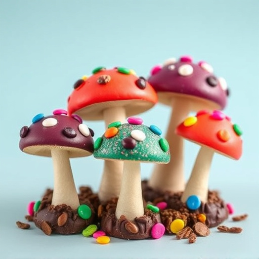 Colorful Magic Mushroom Chocolates