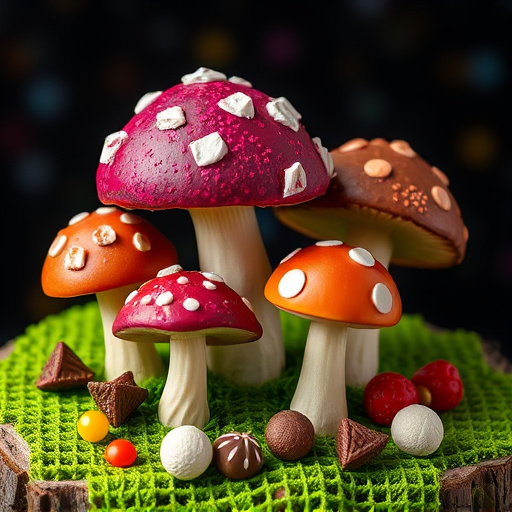 Colorful Magic Mushroom Chocolates