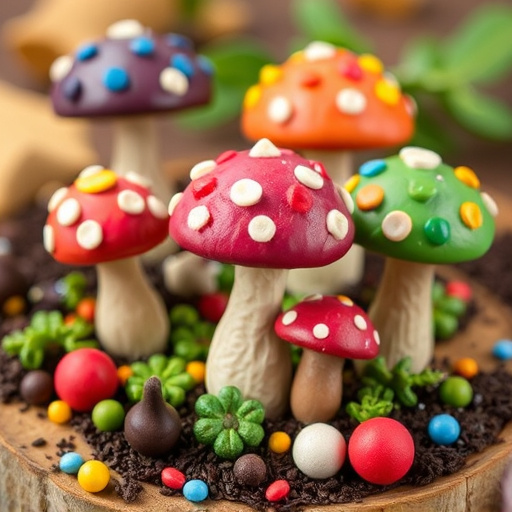Colorful Magic Mushroom Chocolates