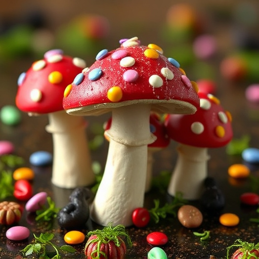 Colorful Magic Mushroom Chocolates