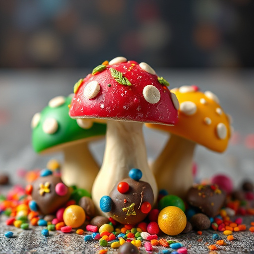Colorful Magic Mushroom Chocolates