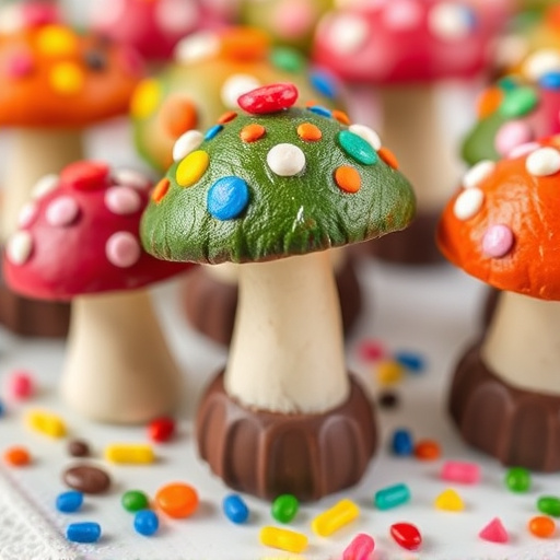 Colorful Magic Mushroom Chocolates