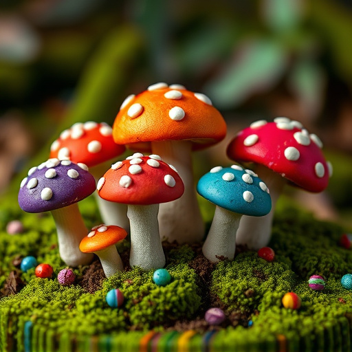 Colorful Magic Mushroom Chocolates