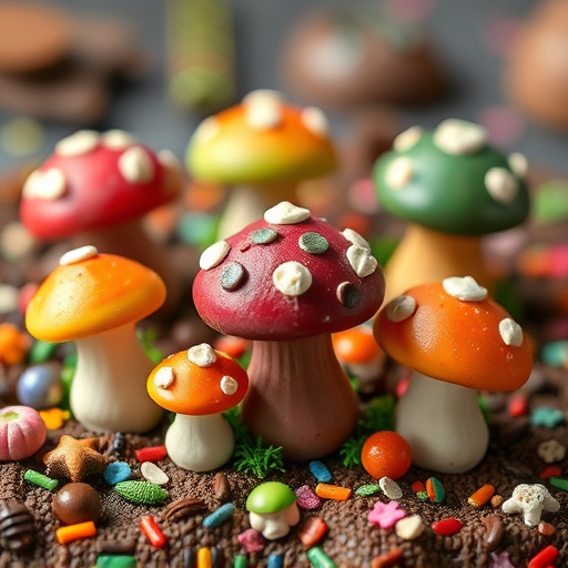 Colorful Magic Mushroom Chocolates