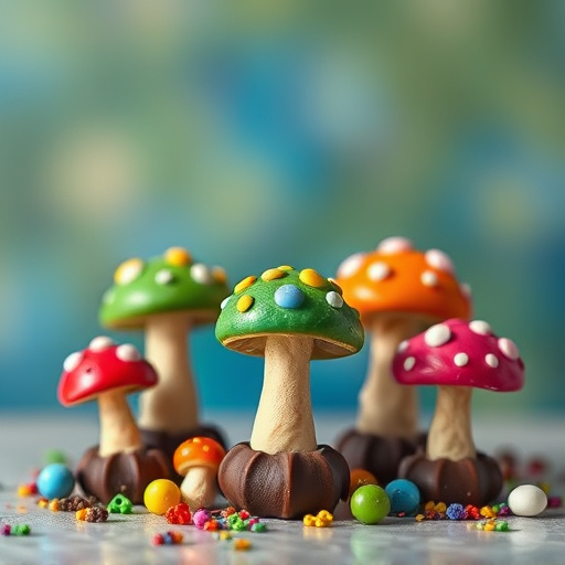 Colorful Magic Mushroom Chocolates