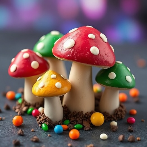 Colorful Magic Mushroom Chocolates