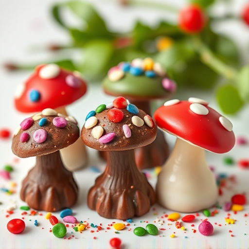 Colorful Magic Mushroom Chocolates