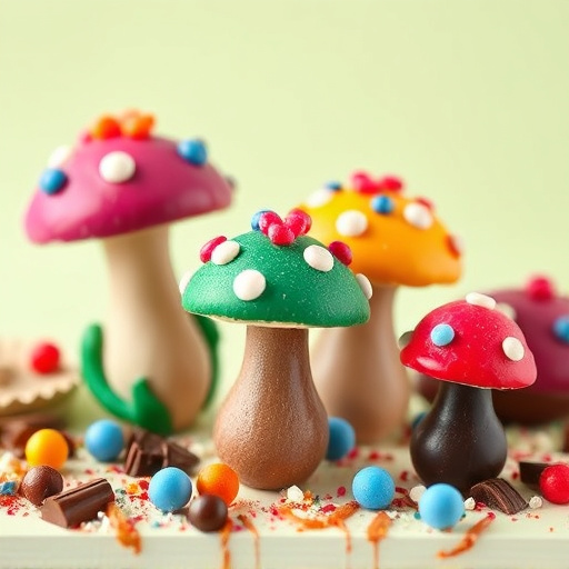 Colorful Magic Mushroom Chocolates