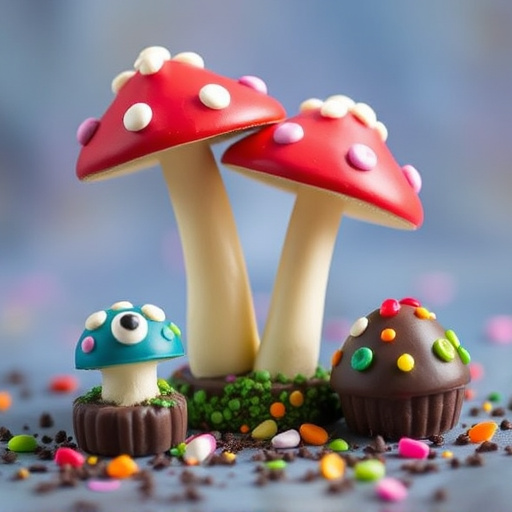 Colorful Magic Mushroom Chocolates
