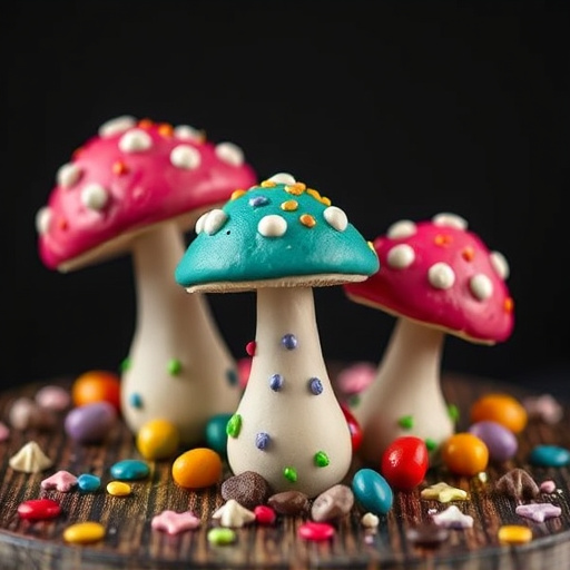 Colorful Magic Mushroom Chocolates