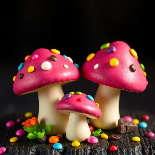 Colorful Magic Mushroom Chocolates