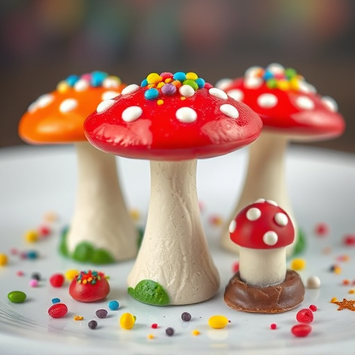 Colorful Magic Mushroom Chocolates