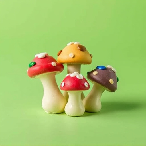Colorful Magic Mushroom Chocolates