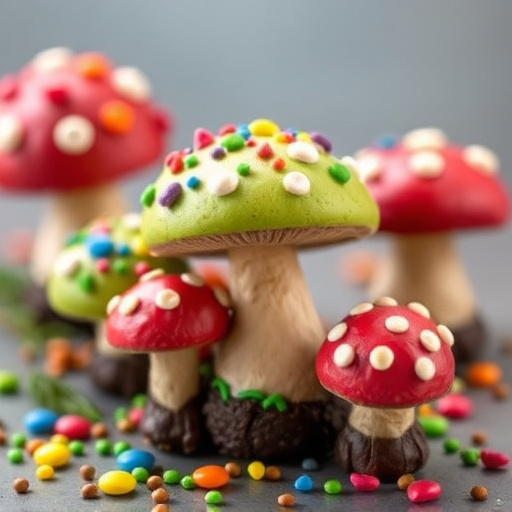 Colorful Magic Mushroom Chocolates