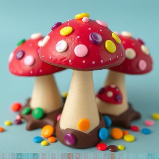 Colorful Magic Mushroom Chocolates