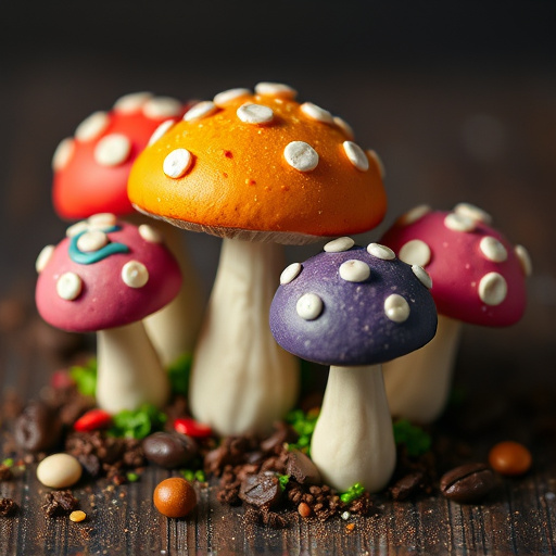 Colorful Magic Mushroom Chocolates