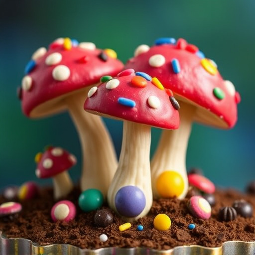 Colorful Magic Mushroom Chocolates