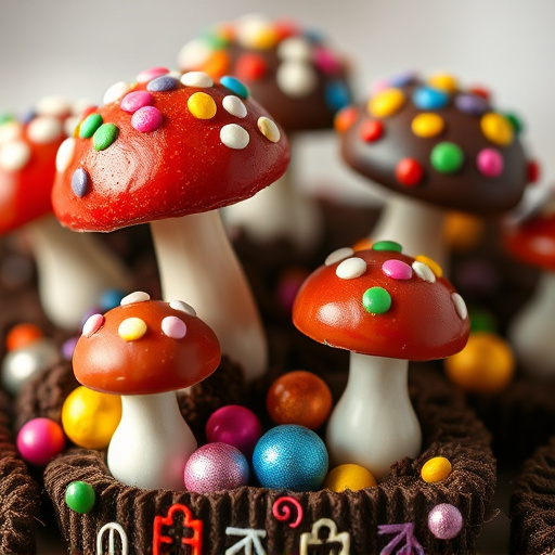 Colorful Magic Mushroom Chocolates