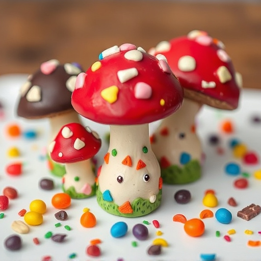 Colorful Magic Mushroom Chocolates