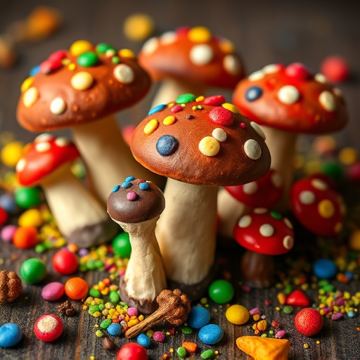 Colorful Magic Mushroom Chocolates