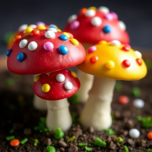 Colorful Magic Mushroom Chocolates