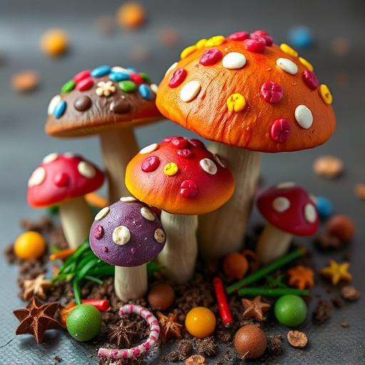 Colorful Magic Mushroom Chocolates