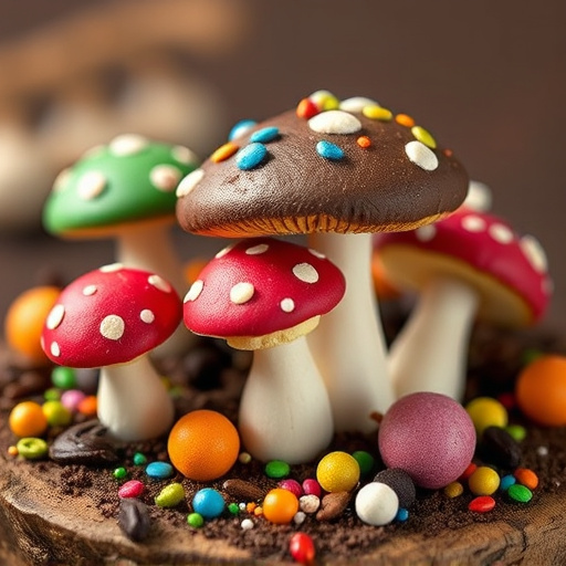 Colorful Magic Mushroom Chocolates